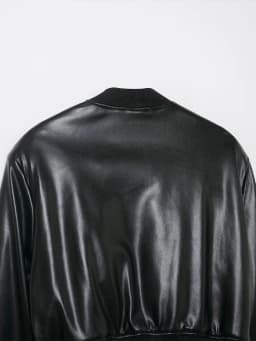 Willshela Women Fashion With Pockets PU Black Front Zipper Jackets Vintage O-Neck Long Sleeves Female Chic Lady Outfits