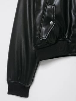 Willshela Women Fashion With Pockets PU Black Front Zipper Jackets Vintage O-Neck Long Sleeves Female Chic Lady Outfits