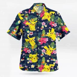 2026 Midnight Eevee Evolutions Hawaiian Shirt Summer Sports Leisure Dry Quickly Men's Camp Shirt Kid's Clothing Tee Y2k Woman