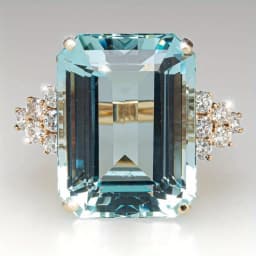 1pc Luxurious Hyperbole Women Ring Cocktail Party Ring with Huge Sky Blue Cubic Zircon Prong Setting Valentine's Gift for Wife