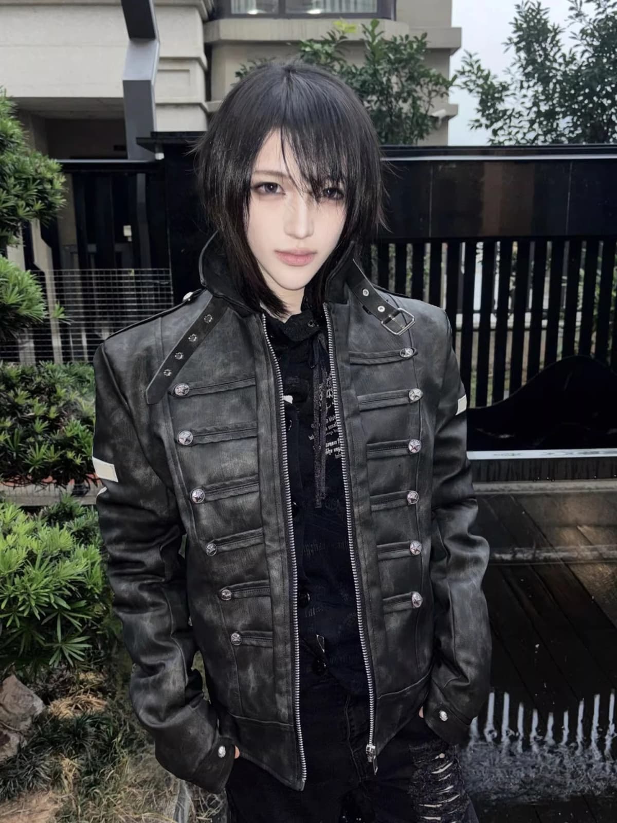 American Retro Black Short Jacket Women's Spring Autumn 2026 Slimming Casual Motorcycle Leather Clothes Punk Style Zipper