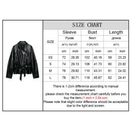 Guobioziy Women's Jacket 2026 Autumn New Fashion Long-Sleeve Turn-Down Collar Leather-Effect Belted Waist Coat