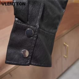 Women's High Quality Faux Leather Jackets Coats Autumn New Fashion Black Zipper Long Sleeve Female Moto Outerwear