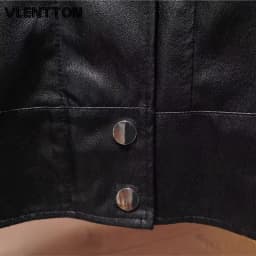 Women's High Quality Faux Leather Jackets Coats Autumn New Fashion Black Zipper Long Sleeve Female Moto Outerwear