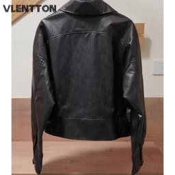 Women's High Quality Faux Leather Jackets Coats Autumn New Fashion Black Zipper Long Sleeve Female Moto Outerwear