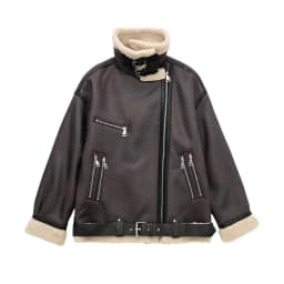 Luxury Faux Sheepskin Coat Women Winter Warm Oversized Motorcycle Jacket Coats