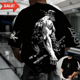 Anime Zoro ONE PIECE Harajuku Men Super Saiyan Vintage Summer T-shirt Loose Women Streetwear Casual Short-sleeved T Shirt Top