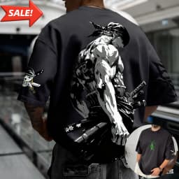 Anime Zoro ONE PIECE Harajuku Men Super Saiyan Vintage Summer T-shirt Loose Women Streetwear Casual Short-sleeved T Shirt Top