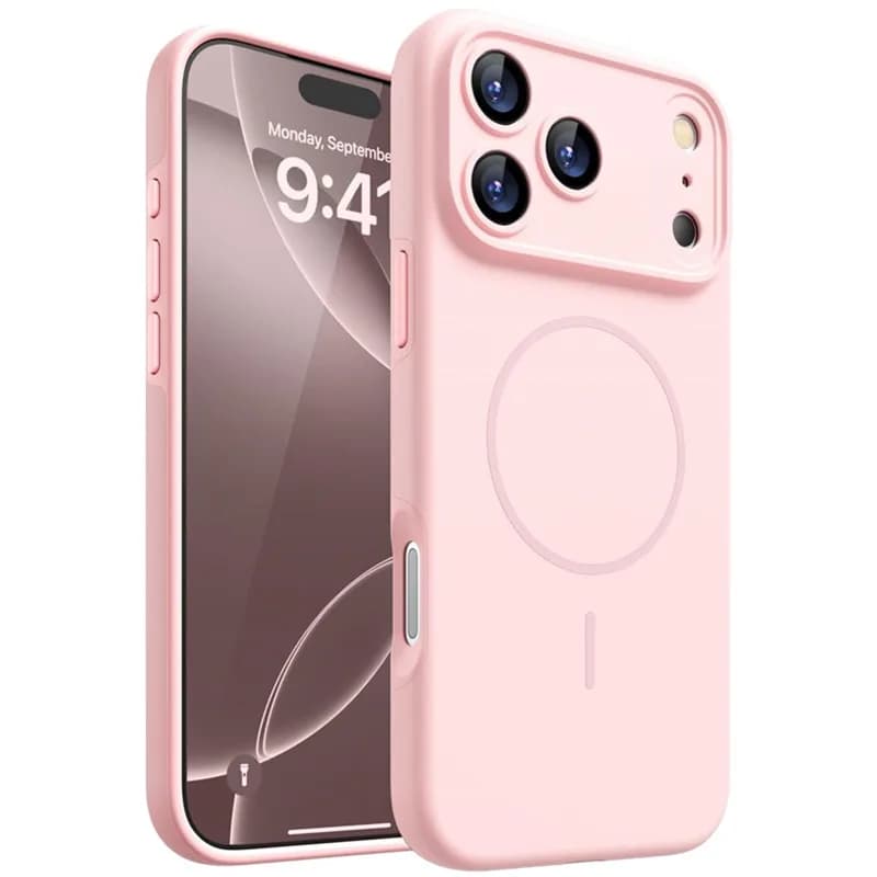 Magnetic Silicone Soft Case for Magsafe IPhone 17 Air 16 15 14 13 12 18 Pro Max Plus 17Pro i Phone i17 i18 ProMax Mac Safe Cover