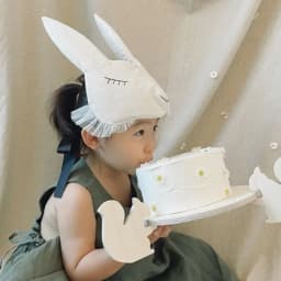 Mori Retro Kids Adult Rabbit Hairband Eye Mask Masquerade Ball Rabbit Mask Kids Holiday Mouse Fox Dress Up Tiara Hat Headband