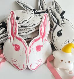 Mori Retro Kids Adult Rabbit Hairband Eye Mask Masquerade Ball Rabbit Mask Kids Holiday Mouse Fox Dress Up Tiara Hat Headband