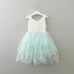 Summer Lace Girls Dress Gauze Kids Princess Dresses for Girl Vest Dress Party Dress Baby Clothes E16900