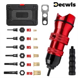 Electric Rivet Nut Gun Riveting AdapterM3 M4 M5 M6 M8 M10 Insert Rivet Nut Tool Cordless for Electric Drill Manual Riveting Tool