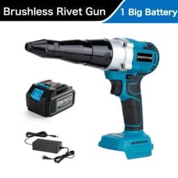 Electric 18V Brushless Rivet Gun Cordless Rivet Nut Gun Automatic Rivet Lithium Battery With LED Light For 18V Battery