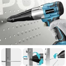 Electric 18V Brushless Rivet Gun Cordless Rivet Nut Gun Automatic Rivet Lithium Battery With LED Light For 18V Battery