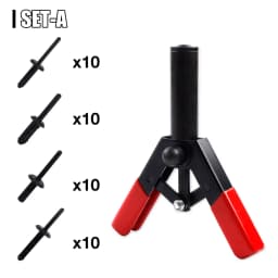 Plastic Rivet Gun Kit, Fastener Removal Tool, 40 Nylon Rivets, Suitable For Fastening Door Panels And Automotive Interior Parts