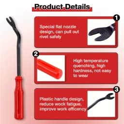 Plastic Rivet Gun Kit, Fastener Removal Tool, 40 Nylon Rivets, Suitable For Fastening Door Panels And Automotive Interior Parts