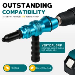 Rivet Gun Adapter Rivet Attachment for Electric Drill and Cordless Electric Power Drill Easy Processing for Pop Rivets
