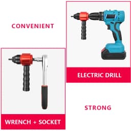 Rivet Nut Gun Riveting M3-M8 Cordless Riveting Drill Electric Adapter Insert Nut Tool for Household Metal Easily Handle Parts