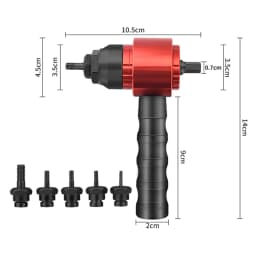 Rivet Nut Gun Riveting M3-M8 Cordless Riveting Drill Electric Adapter Insert Nut Tool for Household Metal Easily Handle Parts