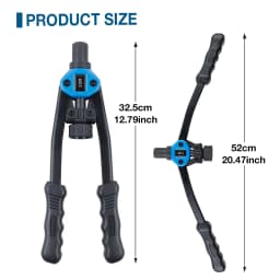 Manual Rivet Nut Gun M3 M4 M5 M6 M8 M10 M12 Home Riveter, Insert Nut Fast Riveting Tool, With 110Pcs Rivet Nuts,Plastic Suitcase