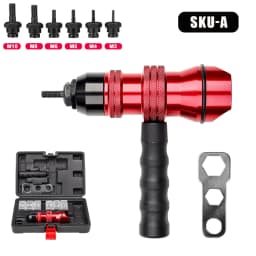 Household M3 M4 M5 M6 M8 M10 Electric Rivet Nut Gun Adapter, Insert Nut Riveting Tools, Tool Box, High Quality Rivet Nut Nailer