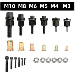 Rivet Nut Tool Drill Adapter M3 M4 M5 M6 M8 M10 M12 Simple Installation Electric Manual Cordless Riveter Metal License Plate