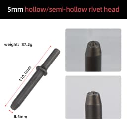HIFESON Air Hammer Rivet Heads Pneumatic Hammer Chisels Rivet Gun Accessories Riveting Tools For Semi-hollow Rivets Solid Rivets