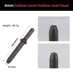 HIFESON Air Hammer Rivet Heads Pneumatic Hammer Chisels Rivet Gun Accessories Riveting Tools For Semi-hollow Rivets Solid Rivets