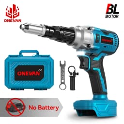 ONEVAN 25000N Brushless Electric Rivet Gun 588N.M 2.4-5.0mm Cordless Portable Riveting Drill Power Tool For Makita Battery Pin