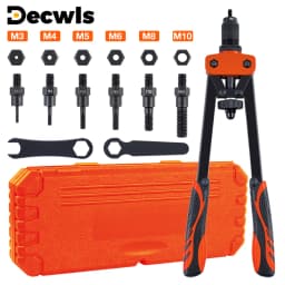Manual Rivet Nut Gun, M3 M4 M5 M6 M8 M10 Cordless Rivet Nut Gun, Multi-Size Insert Rivet Nut Tool, Including Wrench And Tool Box