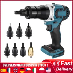 Powerful Riveting Gun Brushless Electric Rivet Nut Machine Kit with Riveter Heads Automatic Electric Riveter Set Riveting Tool