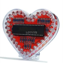 DIY Electronic Kit LED Heart-Shaped Multicolor Flow Light 51 Microcontroller RGB Colorful Love Heart Water Lamp Fun Soldering