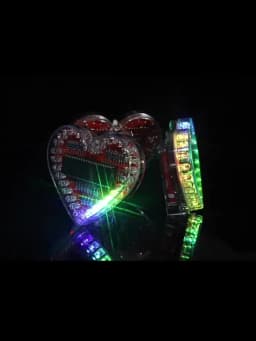 DIY Electronic Kit LED Heart-Shaped Multicolor Flow Light 51 Microcontroller RGB Colorful Love Heart Water Lamp Fun Soldering