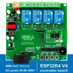 ESP32 - 4 Relay controller board for Wi-Fi Bluetooth TASMOTA Smart Home system, Home Assistant. ESP32R4.