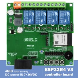 ESP32 - 4 Relay controller board for Wi-Fi Bluetooth TASMOTA Smart Home system, Home Assistant. ESP32R4.