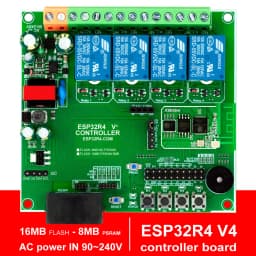 ESP32 - 4 Relay controller board for Wi-Fi Bluetooth TASMOTA Smart Home system, Home Assistant. ESP32R4.