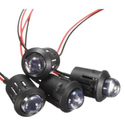 10Pack 10MM 12V LED Light Emitting Diodes LED Pre Wired Prewired Lamp with Plastic Clip HolderLight Bulb Prewired Emitting Diode