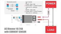 Dimmer AC Module for 16A/24A 600V High Load, 1 Channel, 3.3V/5V Logic with Current Load Control
