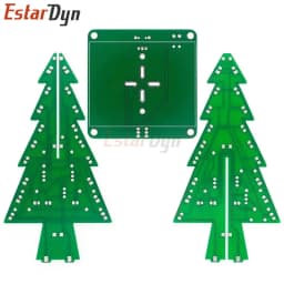 Three-Dimensional 3D Christmas Tree LED DIY Kit Red/Green/Yellow LED Flash Circuit Kit Electronic Fun Suite