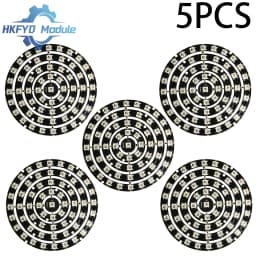 1-10PCS WS2812 61-Bit RGB LED Ring, 5050 Full-Color Programmable Light Circle Module for Arduino DIY Lighting Project