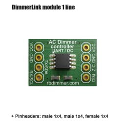 DimmerLink - AC Dimmer controller, UART/I2C interface, FLICKER-FREE, NO LIBRARIES REQUIRED