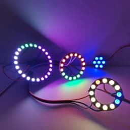 7 12 16 24 Bits WS2812 RGB LED Ring 5050 RGB LED Ring Lamp Light with Integrated Drivers for Arduino DIY Kit