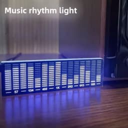 E-Electronic Multi-mode LED Level Indicator Music Spectrum Display Atmosphere Light Stereo Audio Rhythm Lamp VU Meter