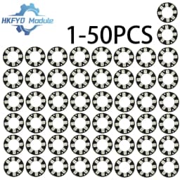 1-50PCS 8-Bit WS2812 RGB LED Ring Module Full-Color Lamp Board with Integrated for Arduino