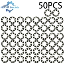 1-50PCS 8-Bit WS2812 RGB LED Ring Module Full-Color Lamp Board with Integrated for Arduino