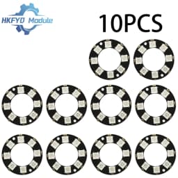 1-50PCS 8-Bit WS2812 RGB LED Ring Module Full-Color Lamp Board with Integrated for Arduino