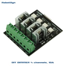 AC Light Dimmer Module, 4 Channel, 3.3V/5V logic, AC 50/60hz, 110V~400V, 10A per channel