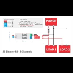 AC Light Dimmer Module, 2 Channel, 3.3V/5V logic, AC 50/60hz, 220V/110V