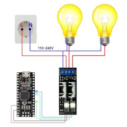 AC Light Dimmer Module, 2 Channel, 3.3V/5V logic, AC 50/60hz, 220V/110V